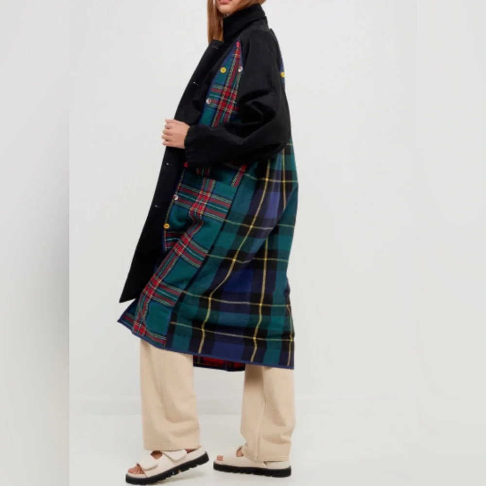 Grey Lab - Reversible Check Long
Coat Multi.  Color: Multiple - Picture 7 of 12